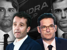 Manuel de la Rocha, Ángel Escribano, Joseph Oughourlian y Pedro Sánchez