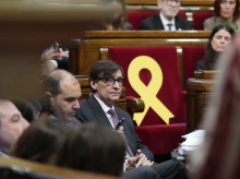 El presidente de la Generalitat de Cataluña, Salvador Illa, este miércoles en el Parlament