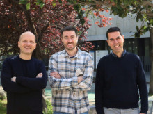 De izquierda a derecha: Xavier Trepat, Pau Guillamat y Marino Arroyo