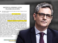 El real decreto del indulto parcial al denunciante de la Gürtel, firmado por el ministro Bolaños