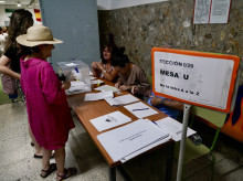 (Foto de ARCHIVO)
Detalle de una mesa electoral en Málaga