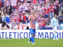 Antoine Griezmann, en un partido con el Atlético de Madrid en el Metropolitano