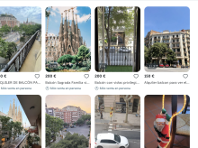 Captura de pantalla de los anuncios de Wallapop para ver al Papa desde distintos balcones de Barcelona