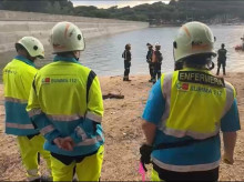 Equipo de emergencias en el Pantano de San Juan