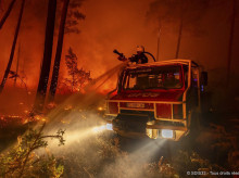 Imagen de uno de los camiones de bomberos