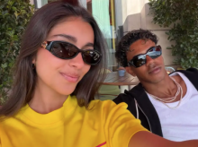 Inés García y Lamine Yamal durante sus vacaciones