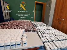 Comprimidos intervenidos en el Puerto de Almería.

REMITIDA / HANDOUT por GUARDIA CIVIL
Fotografía remitida a medios de comunicación exclusivamente para ilustrar la noticia a la que hace referencia la imagen, y citando la procedencia de la imagen en la firma
30/7/2026