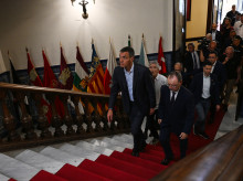 Pedro Sánchez, este viernes en su visita exprés a Ceuta