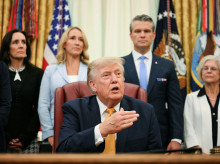 Donald Trump, presidente de los Estados Unidos, en el Despacho Oval