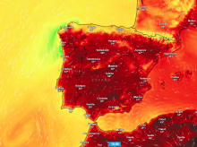Temperaturas previstas para este martes