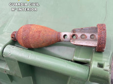 Granada de Mortero localizada en Bergondo (La Coruña)

REMITIDA / HANDOUT por GUARDIA CIVIL DE A CORUÑA
Fotografía remitida a medios de comunicación exclusivamente para ilustrar la noticia a la que hace referencia la imagen, y citando la procedencia de la imagen en la firma
27/8/2026