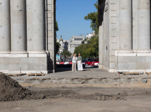 Obras en la Puerta de Alcalá