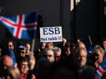 Partidarios del rechazo al ingreso de Islandia a la UE en Reikiavik