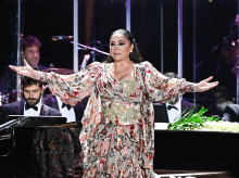 Isabel Pantoja durante un concierto en 2024