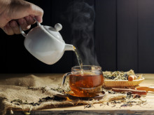 Taza de té caliente