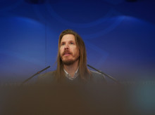 El secretario de Organización de Podemos, Pablo Fernández, en Valladolid