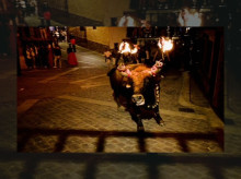 El toro embolado en Alcalá de la Selva