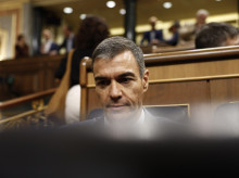 Pedro Sánchez, en el Pleno del pasado miércoles en el Congreso