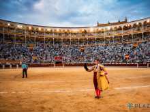 Aspecto de la Plaza de Toros de Las Ventas, durante esta primera novillada de la Feria de Otoño de Madrid