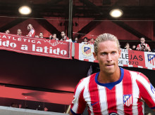 Montaje con el palco de Llorente