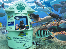La primera oficina de correos submarina del mundo.