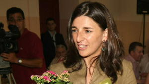 Yolanda Díaz, en 2005, cuando fue candidata por IU a la Xunta de Galicia