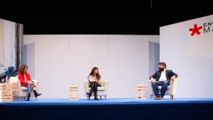 Los dos jóvenes escritores en la segunda jornada de Encuentro Madrid