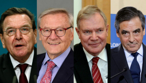 Schröder, Schússel, Lipponen  y Fillon
