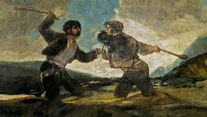 Duelo a garrotazos (1820) de Francisco de Goya