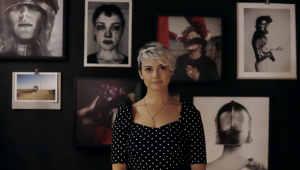 Lupe de la Vallina en su estudio en Madrid