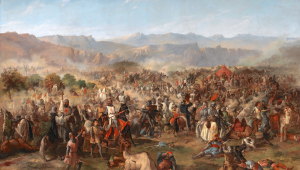 Batalla de Las Navas de Tolosa, óleo de Van Halen expuesto en el palacio del Senado (Madrid)