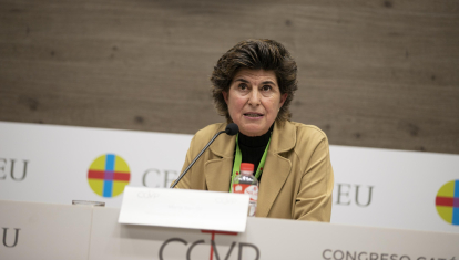 María San Gil, en la Universidad San Pablo CEU, noviembre de 2021.