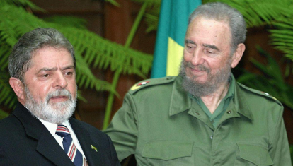 Fidel Castro y Lula da Silva durante su encuentro en 2003