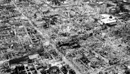 Vista aérea de Manila en 1945