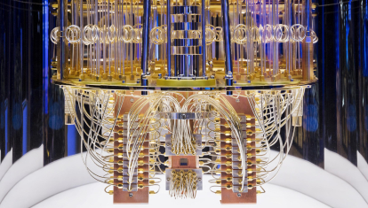 Interior de un ordenador cuántico de IBM