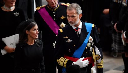 Doña Letizia y Don Felipe, en el funeral de la Reina Isabel II