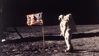 Esta foto de Buzz Aldrin en la Luna fue tomada por Armstrong y grabada en un carrete de Kodak
