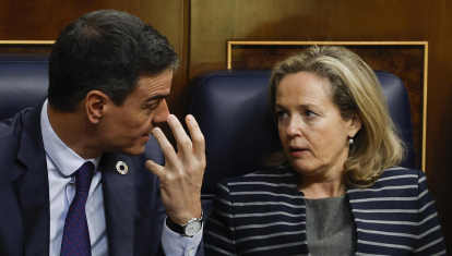 La reacción de Calviño cuando Tamames ha dicho que Sánchez 