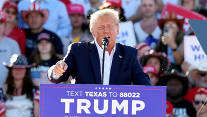 El expresidente estadounidense Donald Trump en Waco, Texas