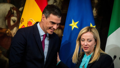 Pedro Sánchez y Giorgia Meloni