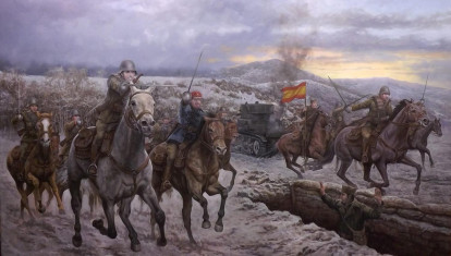 Batalla de Alfambra. La última carga de la Caballería Española cuadro de Jose Ferre Clauzel