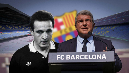 Montaje Joan Laporta y Enríquez Negreira Barcelona