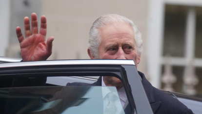 King Charles III departs The LondonClinic on Monday January 29, 2024.