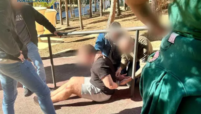 Instante de la detención en Benidorm del fugitivo buscado por la Justicia de Polonia