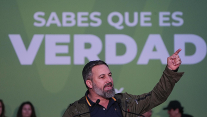 Santiago Abascal participa en el cierre de campaña de Vox en Vitoria