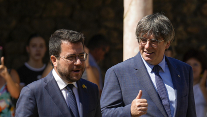 Pere Aragonès y Carles Puigdemont