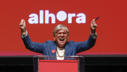 La exconsellera Clara Ponsatí, en el acto de presentación del proyecto político independentista Alhora