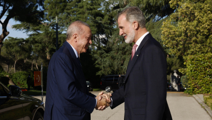 El Rey recibe el saludo de Recep Tayyip Erdoğan, de visita en España
