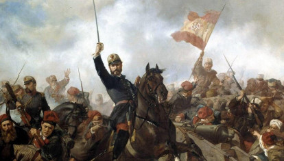 El general Prim en la Guerra de África (1865), óleo sobre lienzo de Francesc Sans i Cabot (1834-1881)