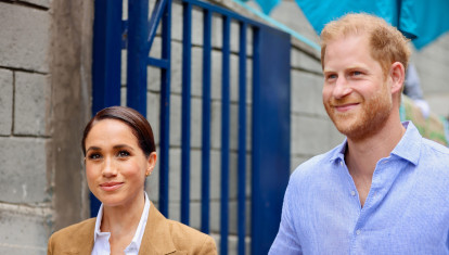 Prince Harry and Duchess of Sussex Meghan Markle during a visit to Colombia